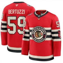 Men Chicago Blackhawks 59 Tyler Bertuzzi Red 2024 25 Winter Classic Stitched Hockey Jersey