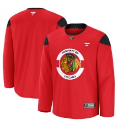 Men Chicago Blackhawks Red 2024 25 Team Practice Stitched Hockey Jersey