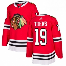 Mens Adidas Chicago Blackhawks 19 Jonathan Toews Premier Red Home NHL Jersey 