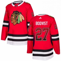 Mens Adidas Chicago Blackhawks 27 Adam Boqvist Authentic Red Drift Fashion NHL Jersey 