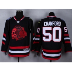 NHL Chicago Blackhawks #50 Corey Crawford Stitched black jerseys[2014 new]