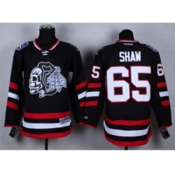 NHL chicago blackhawks #65 Andrew Shaw black jersey[2014 new stadium]