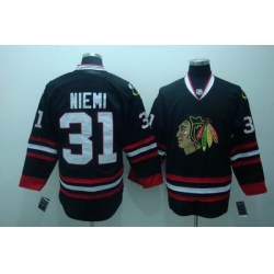 chicago blackhawks #31 antti niemi black jersey