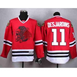 nhl jerseys chicago blackhawks #11 desjardins red[desjardins][the skeleton head]