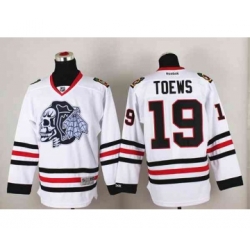 nhl jerseys chicago blackhawks #19 toews white-1[the skeleton head]