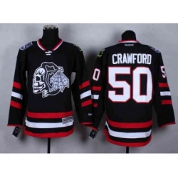 nhl jerseys chicago blackhawks #50 crawford black[2014 Stadium Series][the skeleton head]