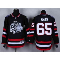 nhl jerseys chicago blackhawks #65 shaw black-1[2014 new stadium][the skeleton head]