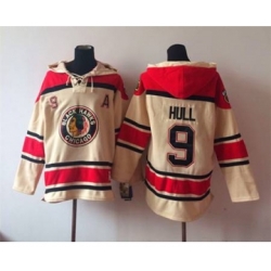 nhl jerseys chicago blackhawks #9 hull red-cream[pullover hooded sweatshirt][patch A]