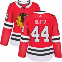 Womens Adidas Chicago Blackhawks 44 Jan Rutta Authentic Red Home NHL Jersey 