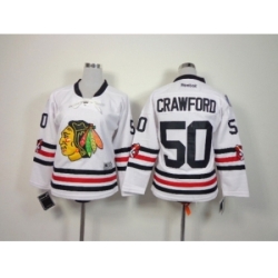 NHL Youth chicago blackhawks #50 Corey Crawford white jerseys(2015 new classic)