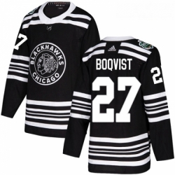 Youth Adidas Chicago Blackhawks 27 Adam Boqvist Authentic Black 2019 Winter Classic NHL Jersey 