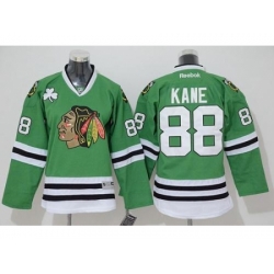 Youth Chicago Blackhawks #88 Patrick Kane Stitched Green NHL Jersey