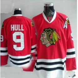 Youth RBK hockey jersey Chicago Blackhawks #9 HULL red