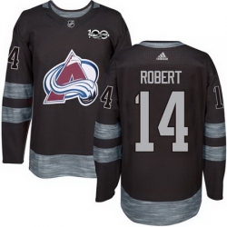 Avalanche #14 Rene Robert Black 1917 2017 100th Anniversary Stitched NHL Jersey