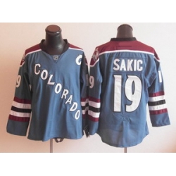 Colorado Avalanche 19 Joe Sakic Blue Jersey