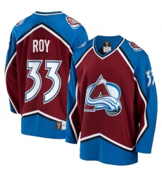 Men Colorado Avalanche 33 Patrick Roy Burgundy Stitched Jersey