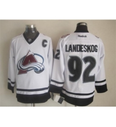 NHL Colorado Avalanche #92 Gabriel Landeskog white-black jerseys