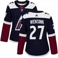 Womens Adidas Colorado Avalanche 27 John Wensink Authentic Navy Blue Alternate NHL Jersey 