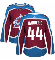 Womens Adidas Colorado Avalanche 44 Mark Barberio Premier Burgundy Red Home NHL Jersey 