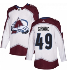 Youth Adidas Colorado Avalanche 49 Samuel Girard Authentic White Away NHL Jersey 