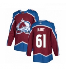 Youth Adidas Colorado Avalanche 61 Martin Kaut Premier Burgundy Red Home NHL Jersey 