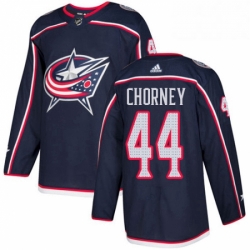 Mens Adidas Columbus Blue Jackets 44 Taylor Chorney Authentic Navy Blue Home NHL Jersey 