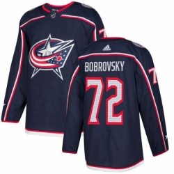 Mens Adidas Columbus Blue Jackets 72 Sergei Bobrovsky Premier Navy Blue Home NHL Jersey 