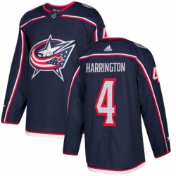 Youth Adidas Columbus Blue Jackets 4 Scott Harrington Premier Navy Blue Home NHL Jersey 