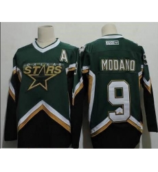 Men Dallas Stars 9 Mike Modano 2005 White CCM Throwback Stitched Vintage Hockey Jersey