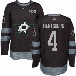 Mens Adidas Dallas Stars 4 Craig Hartsburg Premier Black 1917 2017 100th Anniversary NHL Jersey 