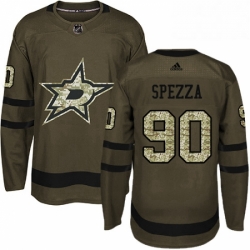 Mens Adidas Dallas Stars 90 Jason Spezza Premier Green Salute to Service NHL Jersey 