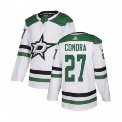 Youth Adidas Dallas Stars 27 Erik Condra Authentic White Away NHL Jersey 