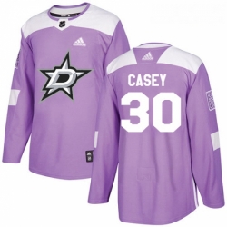 Youth Adidas Dallas Stars 30 Jon Casey Authentic Purple Fights Cancer Practice NHL Jersey 