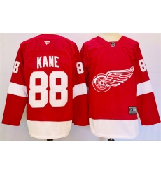 Men Detroit Red Wings 88 Patrick Kane Red 2024 25 Stitched Jersey