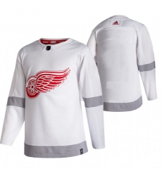 Men Detroit Red Wings Blank White Adidas 2020 21 Reverse Retro Alternate NHL Jersey