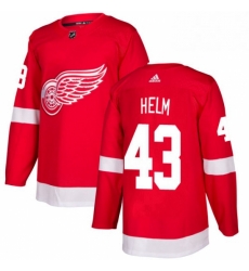 Mens Adidas Detroit Red Wings 43 Darren Helm Premier Red Home NHL Jersey 