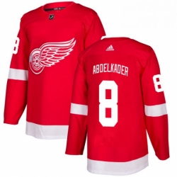 Mens Adidas Detroit Red Wings 8 Justin Abdelkader Premier Red Home NHL Jersey 