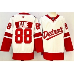 Men's Detroit Red Wings #88 Patrick Kane White 2024-25 Stitched Fanatics Jersey