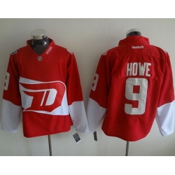 Red Wings #9 Gordie Howe Red 2016 Stadium Series Stitched NHL Jersey