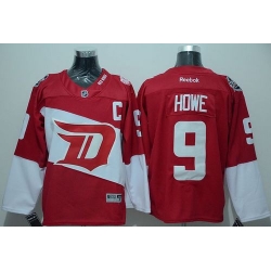 Red Wings #9 Gordie Howe Red 2016 Stadium Series Stitched NHL Jersey