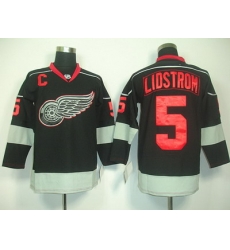 nhl deroit red wings #5 lidstrom black C patch