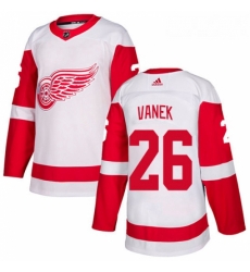 Youth Adidas Detroit Red Wings 26 Thomas Vanek Authentic White Away NHL Jersey 