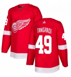 Youth Adidas Detroit Red Wings 49 Eric Tangradi Authentic Red Home NHL Jersey 