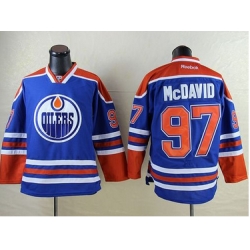 Oilers #97 Connor McDavid Light Blue Stitched NHL Jersey