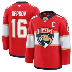 Men Florida Panthers 16 Aleksander Barkov Red 2024 25 Home Stitched Hockey Jersey