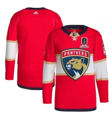 Men Florida Panthers Blank Red Home 2024 Stanley Cup Champions Stitched Jersey