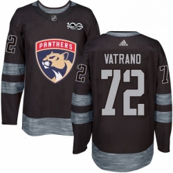 Mens Adidas Florida Panthers 72 Frank Vatrano Authentic Black 1917 2017 100th Anniversary NHL Jersey 