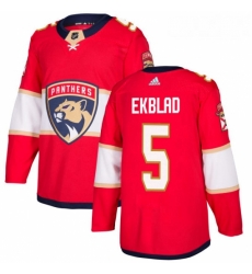 Youth Adidas Florida Panthers 5 Aaron Ekblad Authentic Red Home NHL Jersey 