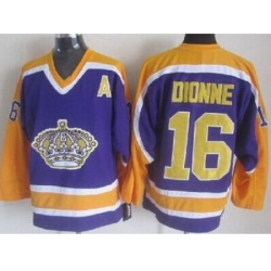 Los Angeles Kings #16 Marcel Dionne Purple Throwback CCM NHL Jersey