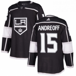 Mens Adidas Los Angeles Kings 15 Andy Andreoff Authentic Black Home NHL Jersey 